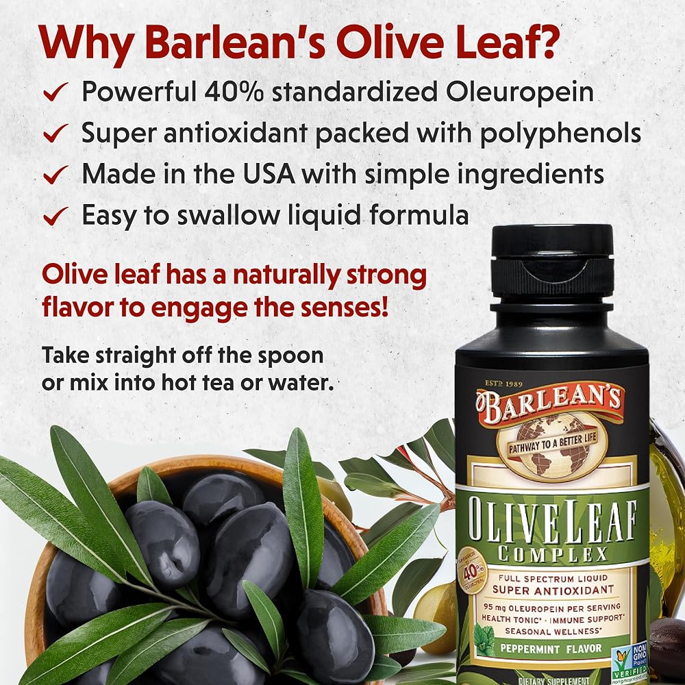Barlean's Olive Leaf Complex 95mg Oleuropein - image 7
