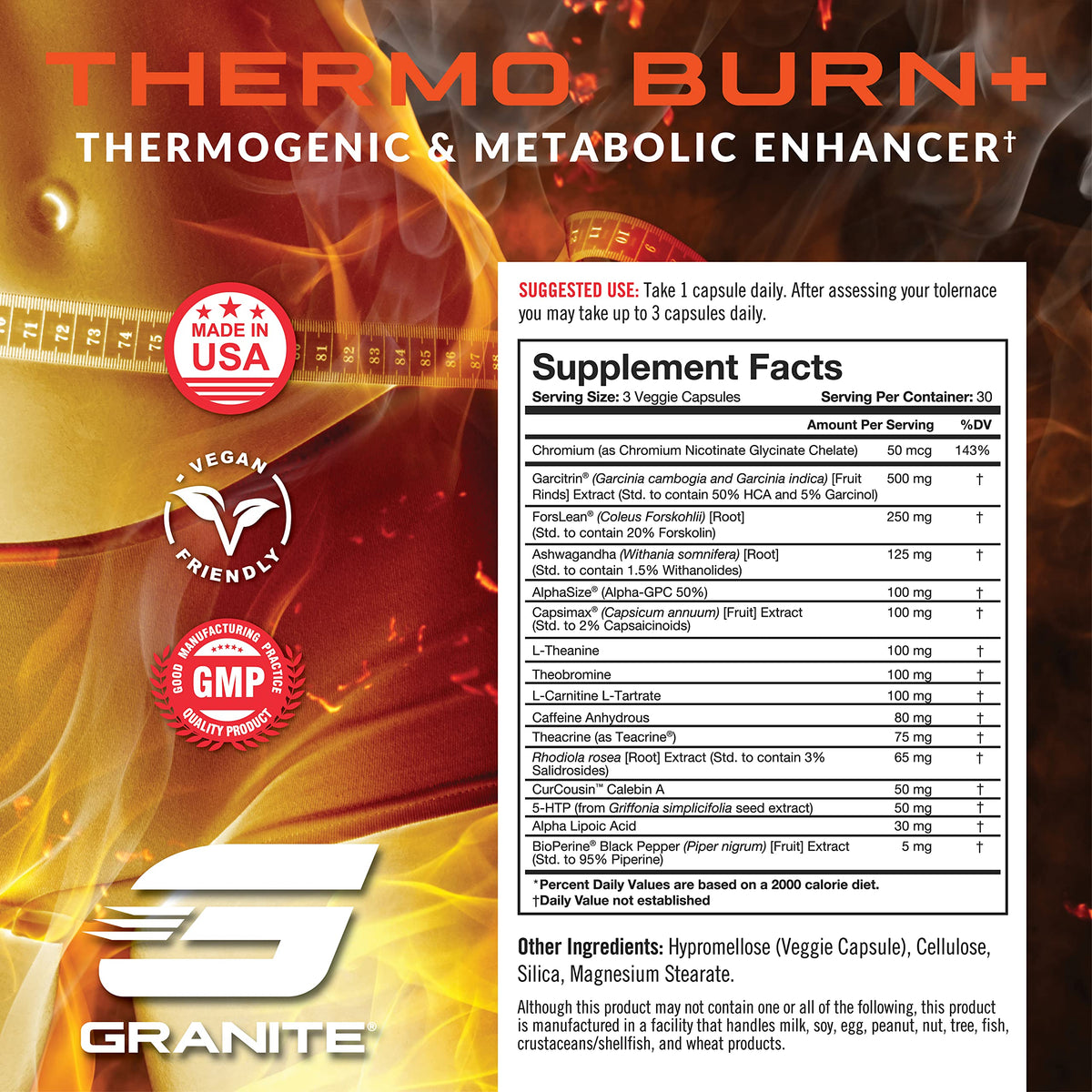 Granite Thermo Burn Advanced Formula Thermogenic - 90 Capsules - image 4