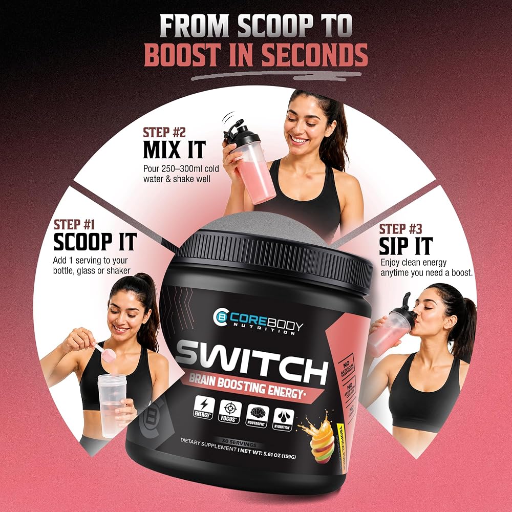 CoreBody Nutrition Switch Nootropic Powder for Memory and Focus - image 2