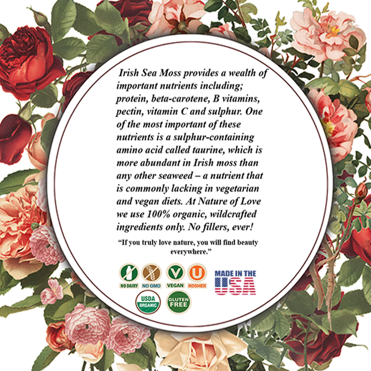 Nature Of Love Sea Moss Irish Capsules - 100 Capsules - image 3
