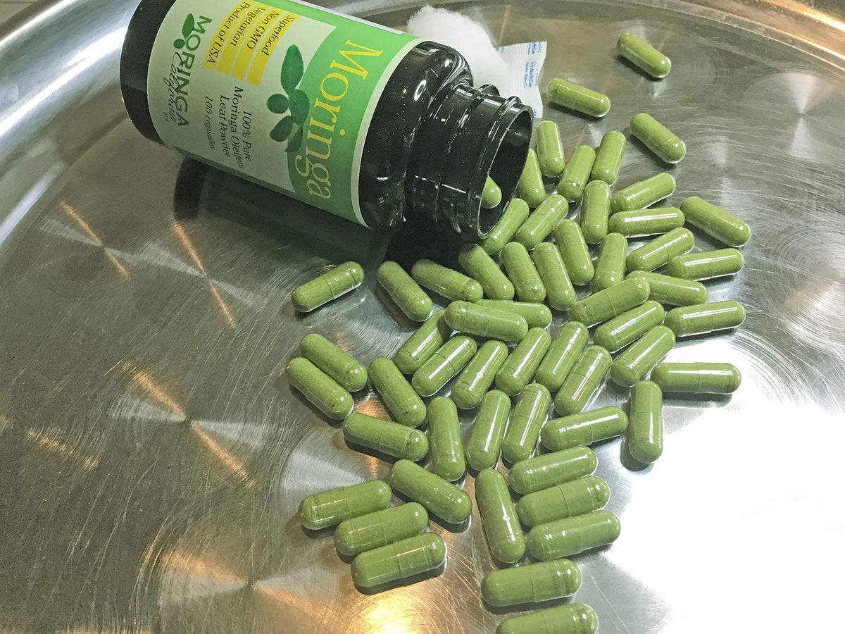 Moringa California Moringa Oleifera Powder - 100 Vegetarian Capsules - image 4