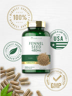 Carlyle Fennel Seed 480mg Herbal Supplement - 200 Capsules - image 5