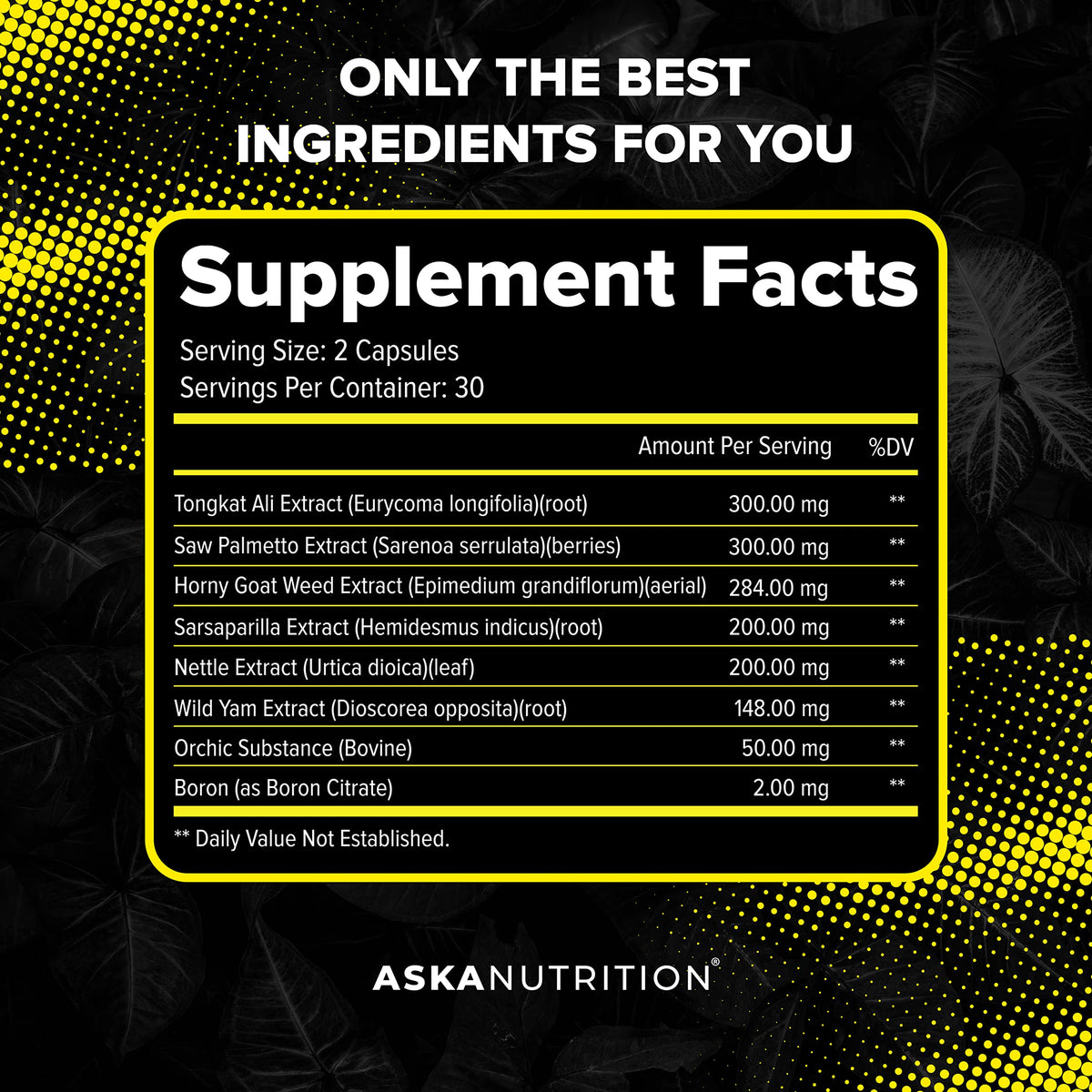 ASKA Nutrition Testosterone Booster for Men - 120 Capsules - image 2