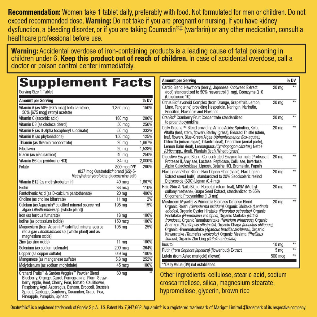 Nature's Way Alive! Women's Ultra Potency Multivitamin - 60 Tablets - image 4