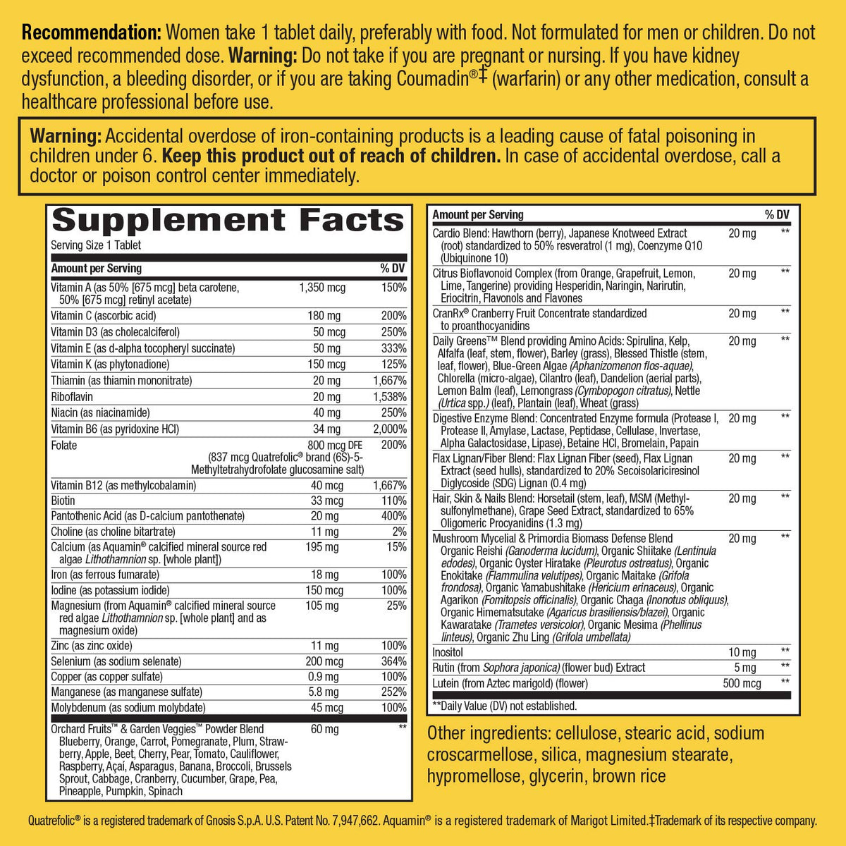 Nature's Way Alive! Women's Ultra Potency Multivitamin - 60 Tablets - image 4