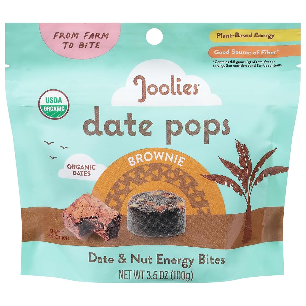 Joolies Organic Brownie Date Pops - 6 Pack