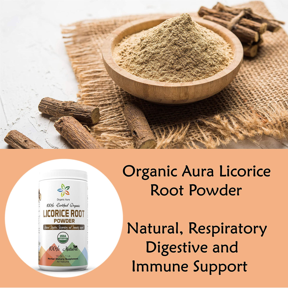 Organic Aura Licorice Root Powder - 16 Ounce - image 4