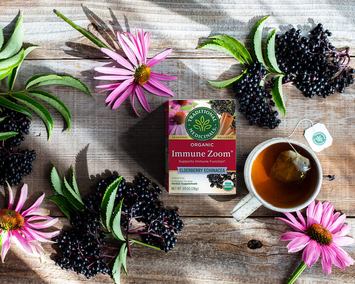 Traditional Medicinals Organic Immune Zoom Echinacea Elderberry Tea - image 6