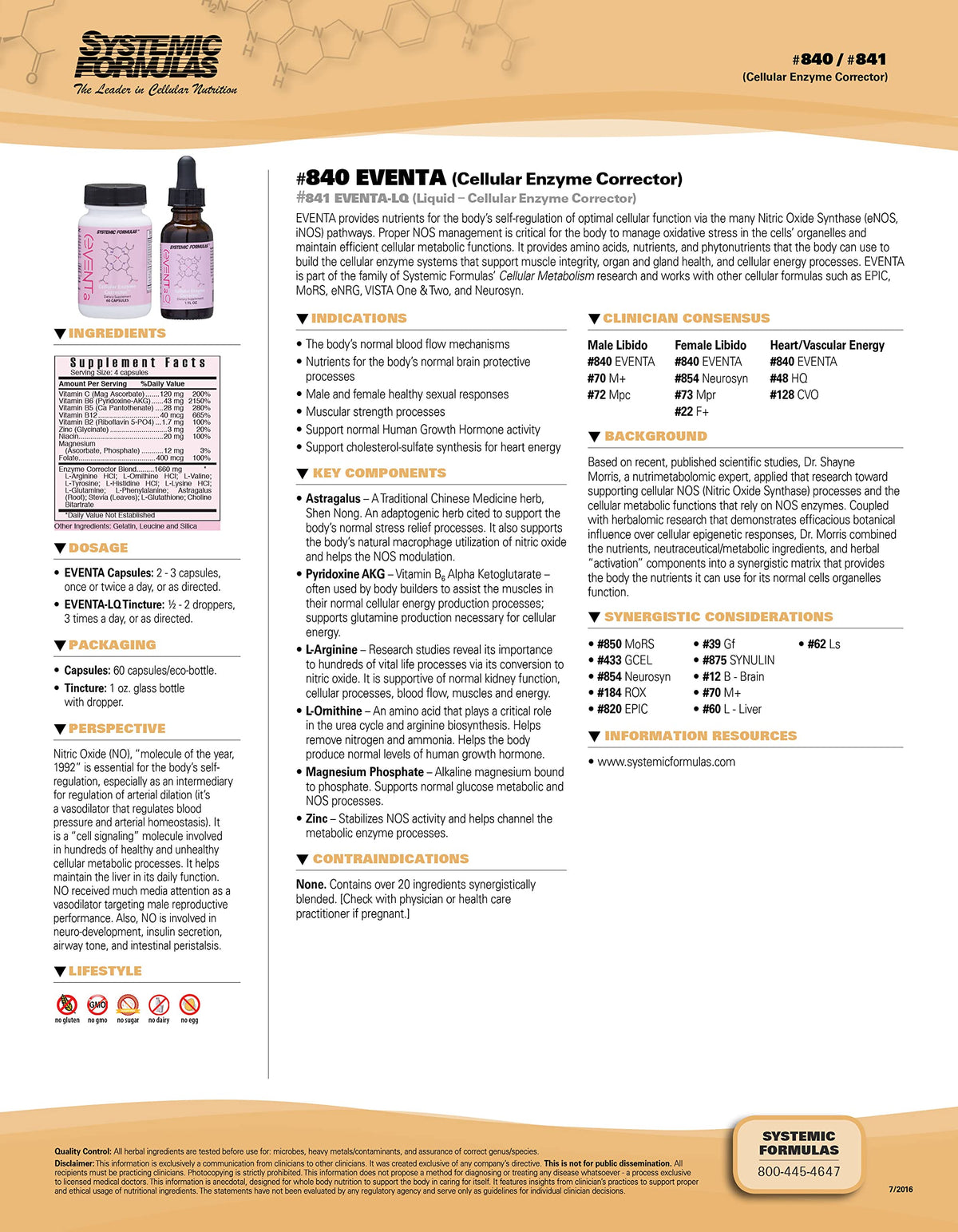 Systemic Formulas EVENTA Cellular Enzyme Corrector - 60 Capsules - image 2