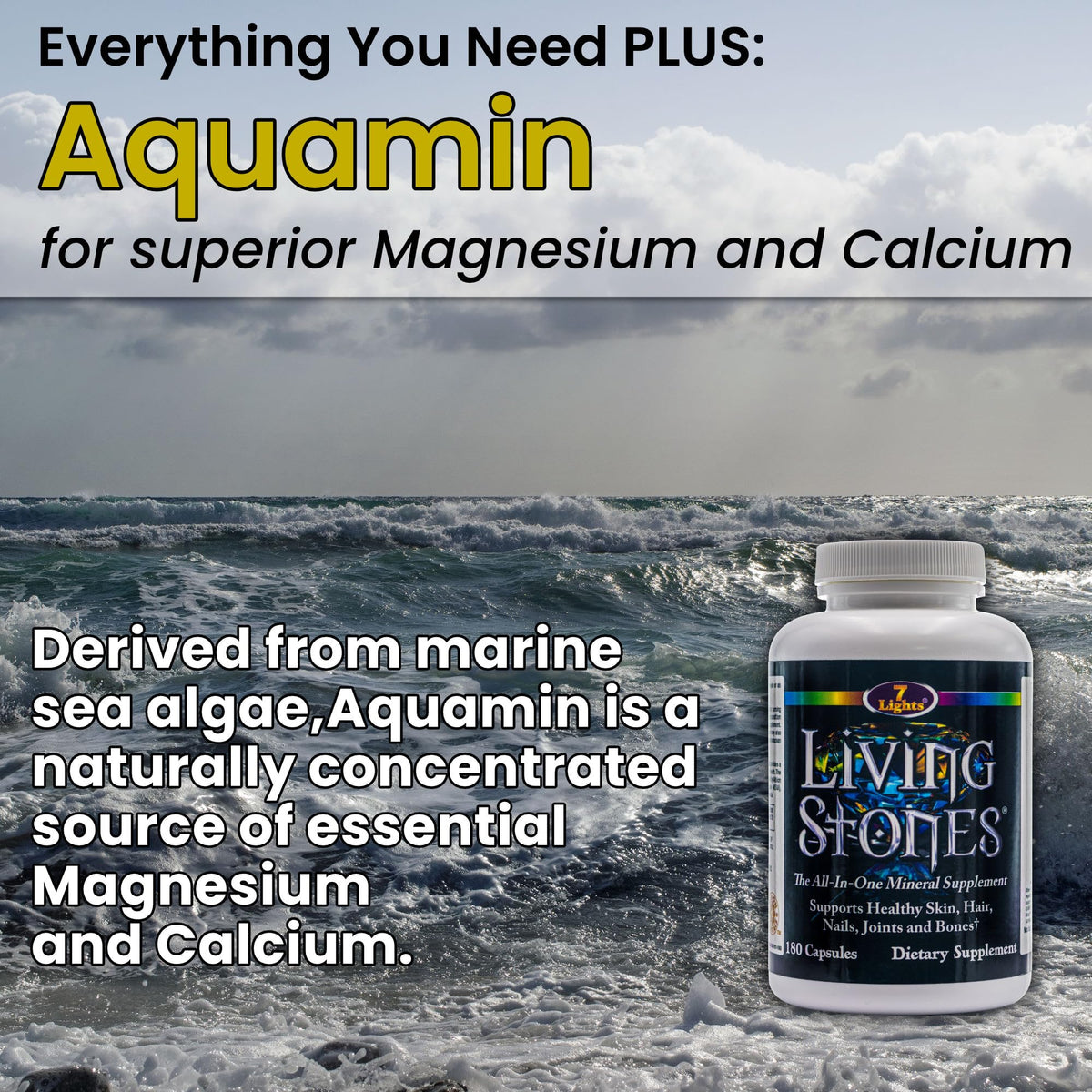 7 Lights Living Stones Complete Mineral Supplement - 180 Capsules - image 5