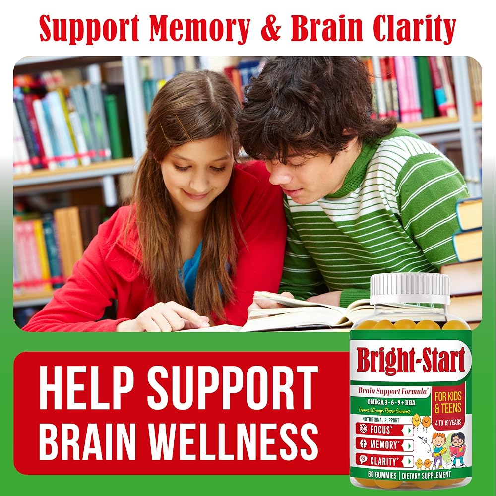 BrightStart Focus Gummies for Kids & Teens with Omega 3 DHA - 60 Ct - image 4