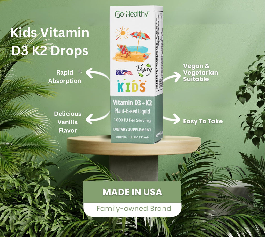 Go Healthy Natural Kids Vitamin D3 K2 Liquid Drops - 1 Fl Oz - image 6