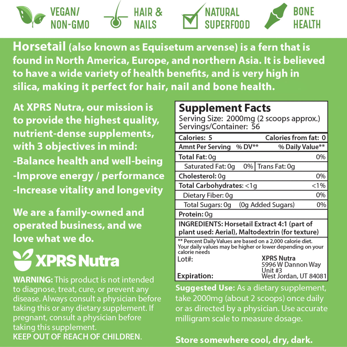 XPRS Nutra Horsetail Extract Powder for Hair