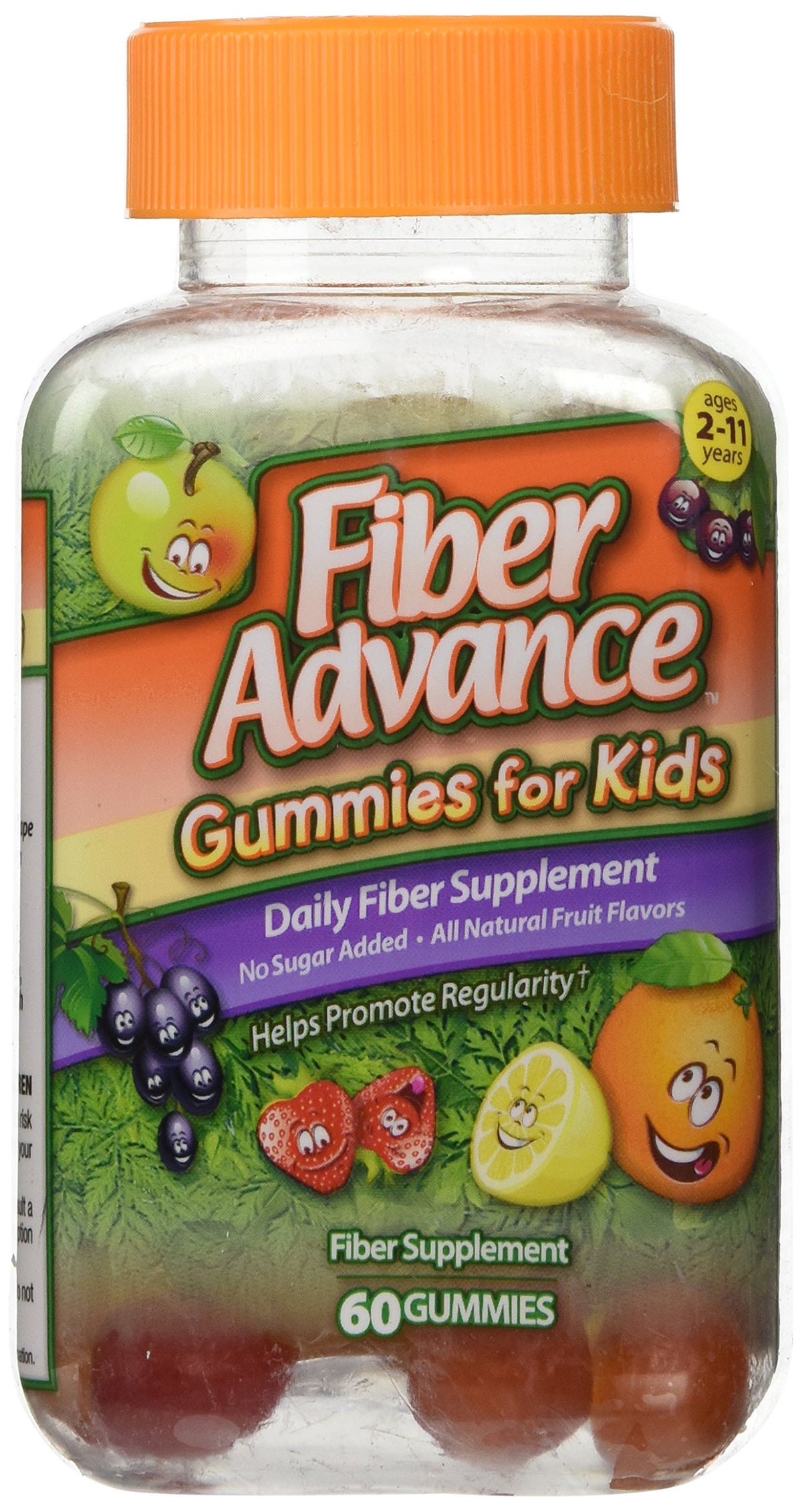Fiber Advance Gummies For Kids Daily Fiber Supplement - 60 Count