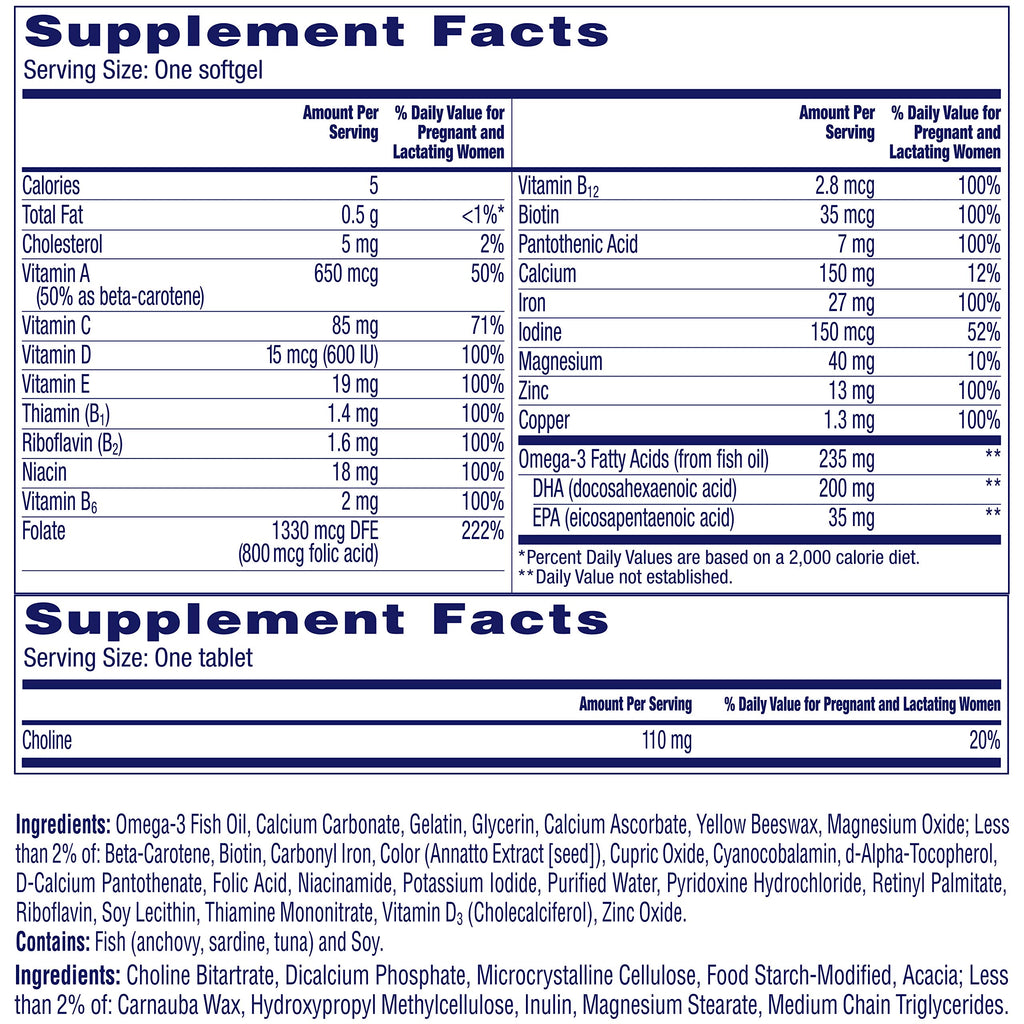 One A Day Women's Prenatal Advanced Multivitamin with Brain Support - 180 Count - image 2