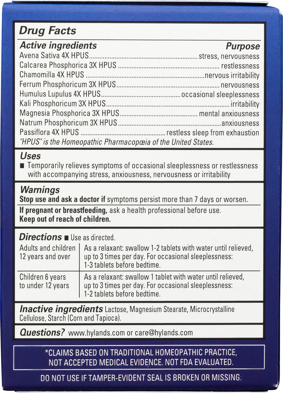 Hyland's Calms Forte Sleep Aid Tablets - 200 Count - image 6