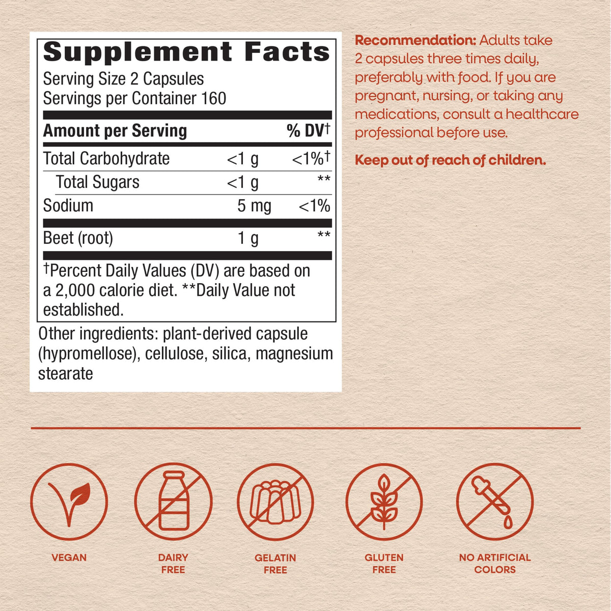 Nature's Way Beet Root Capsules for Antioxidant Support - 320 Capsules - image 6