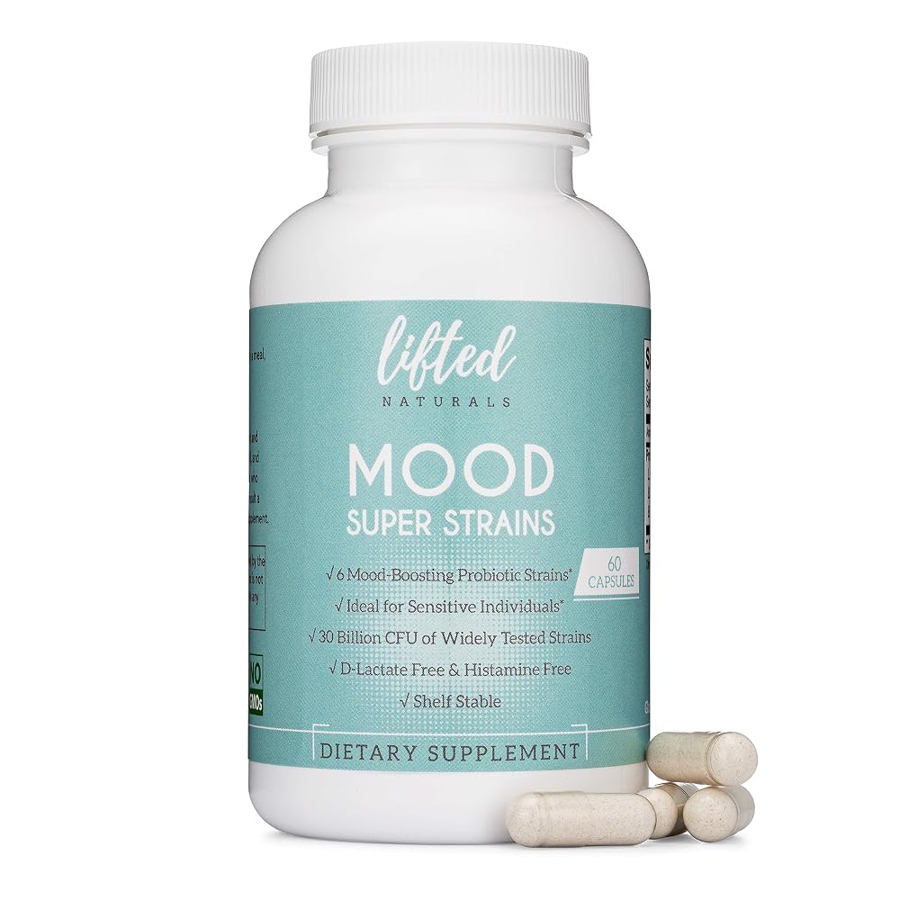 Lifted Naturals Probiotics Mood Super Strains - 60 Capsules