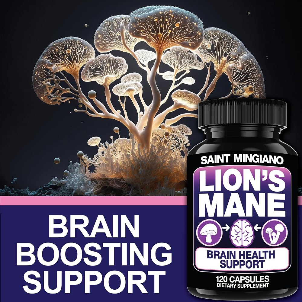 Saint Mingiano Lion's Mane Mushroom Supplement - 120 Capsules - image 2