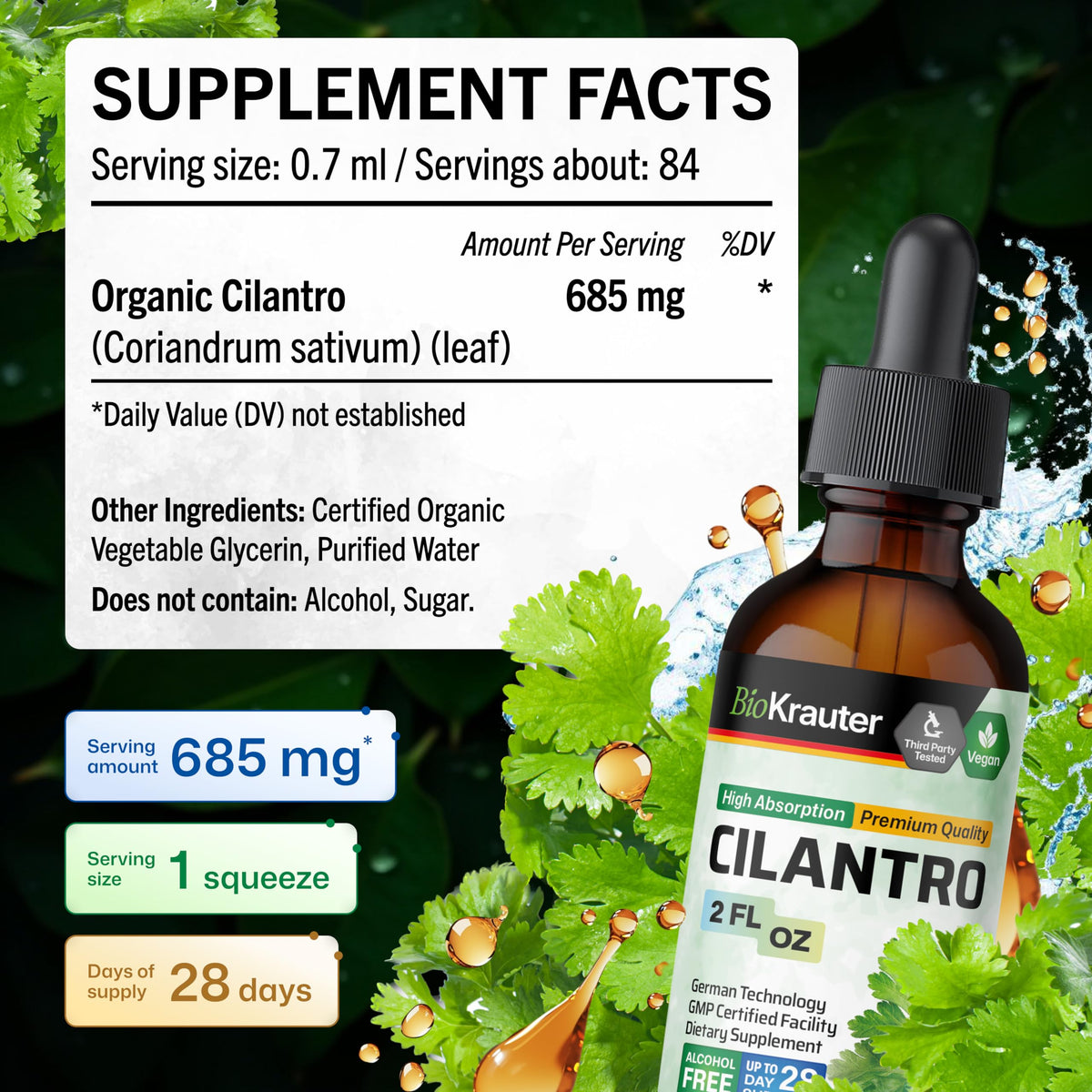 BIO KRAUTER Cilantro Tincture for Detox & Cleanse - image 4
