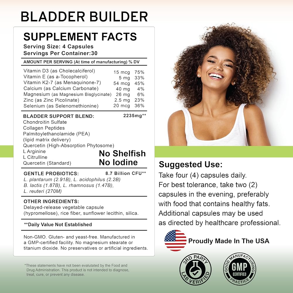 BLADDER BUILDER Bladder Support Supplement - 120 Capsules - image 5