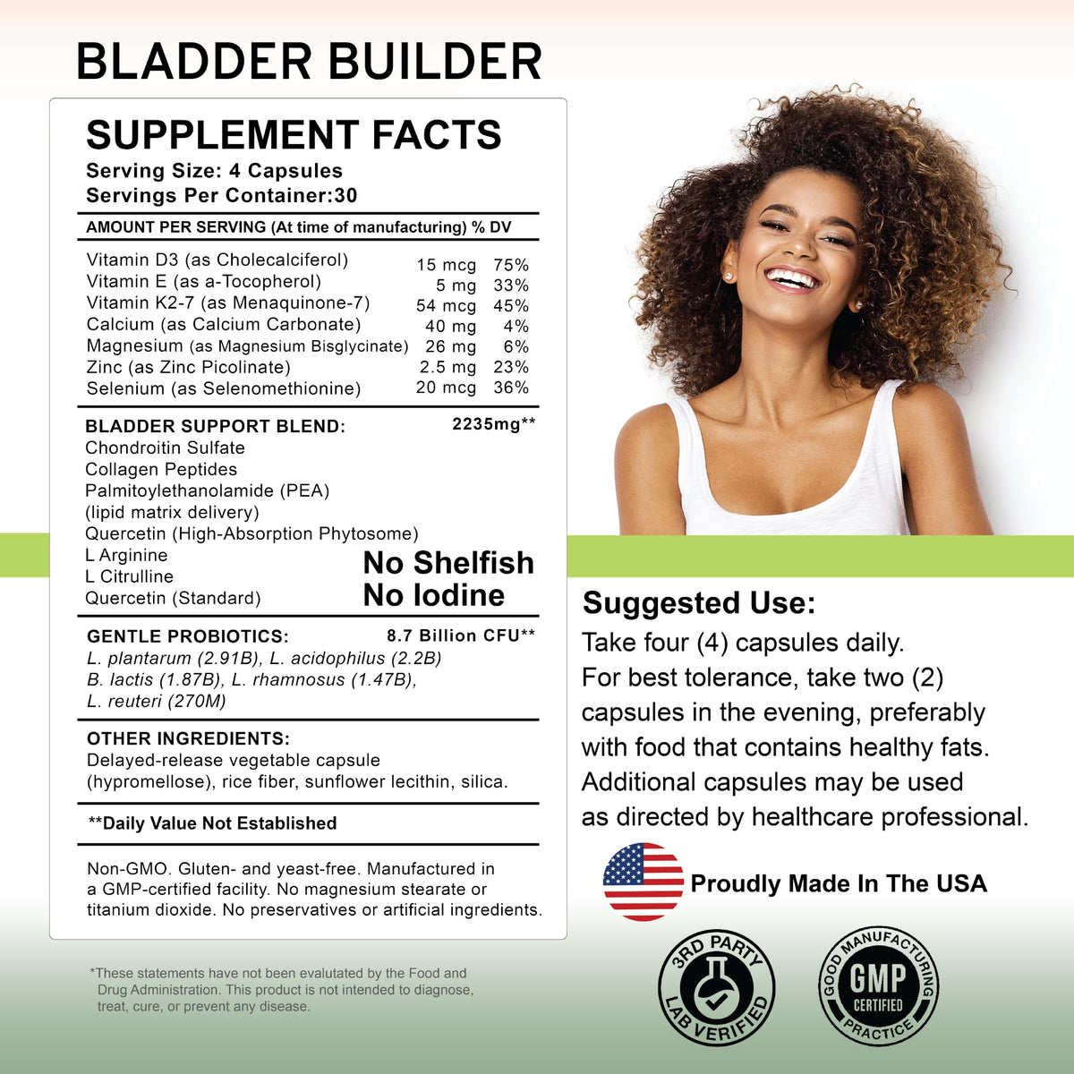 BLADDER BUILDER Bladder Support Supplement - 120 Capsules - image 5