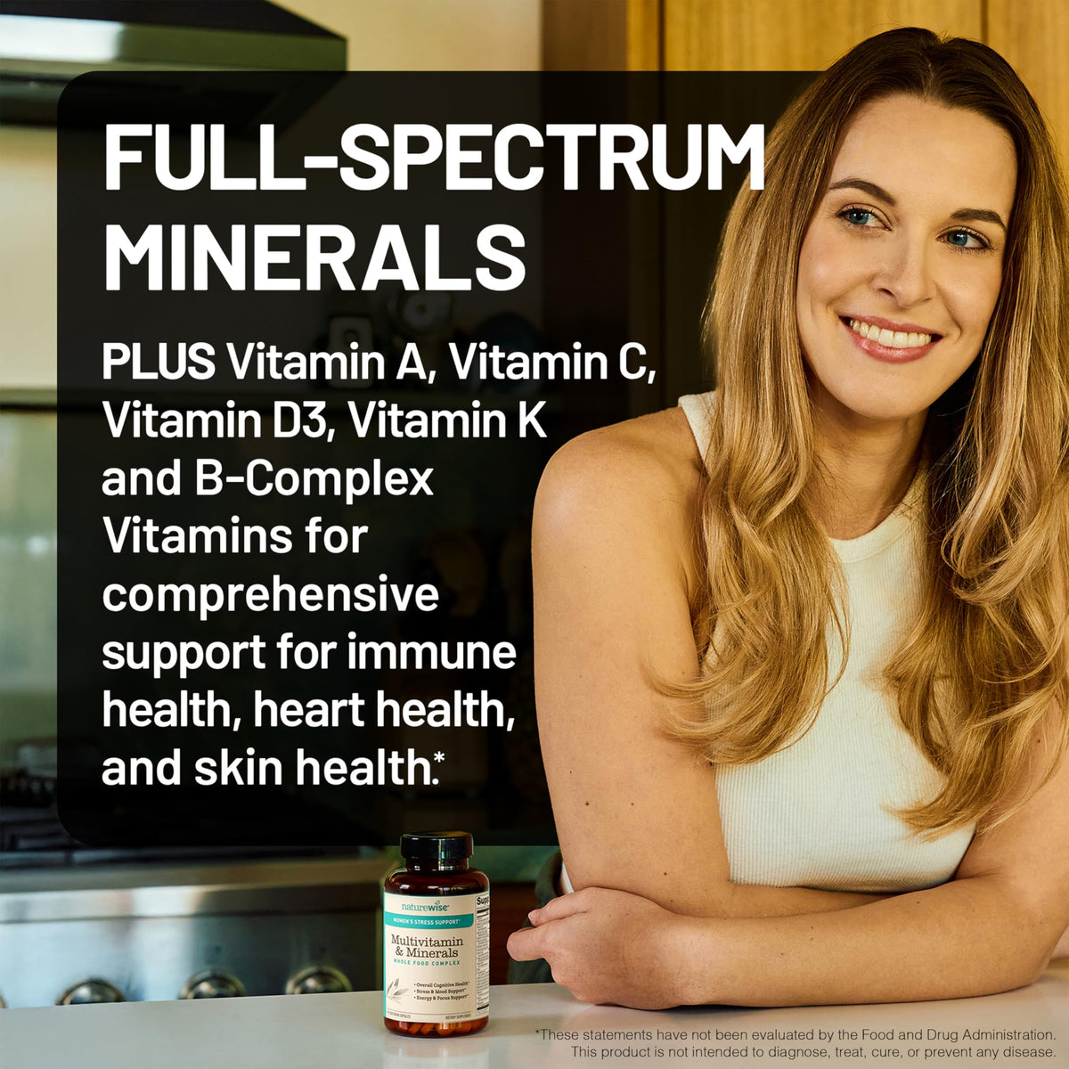 NatureWise Women's Multivitamin with Stress Support - 60 Capsules - image 3