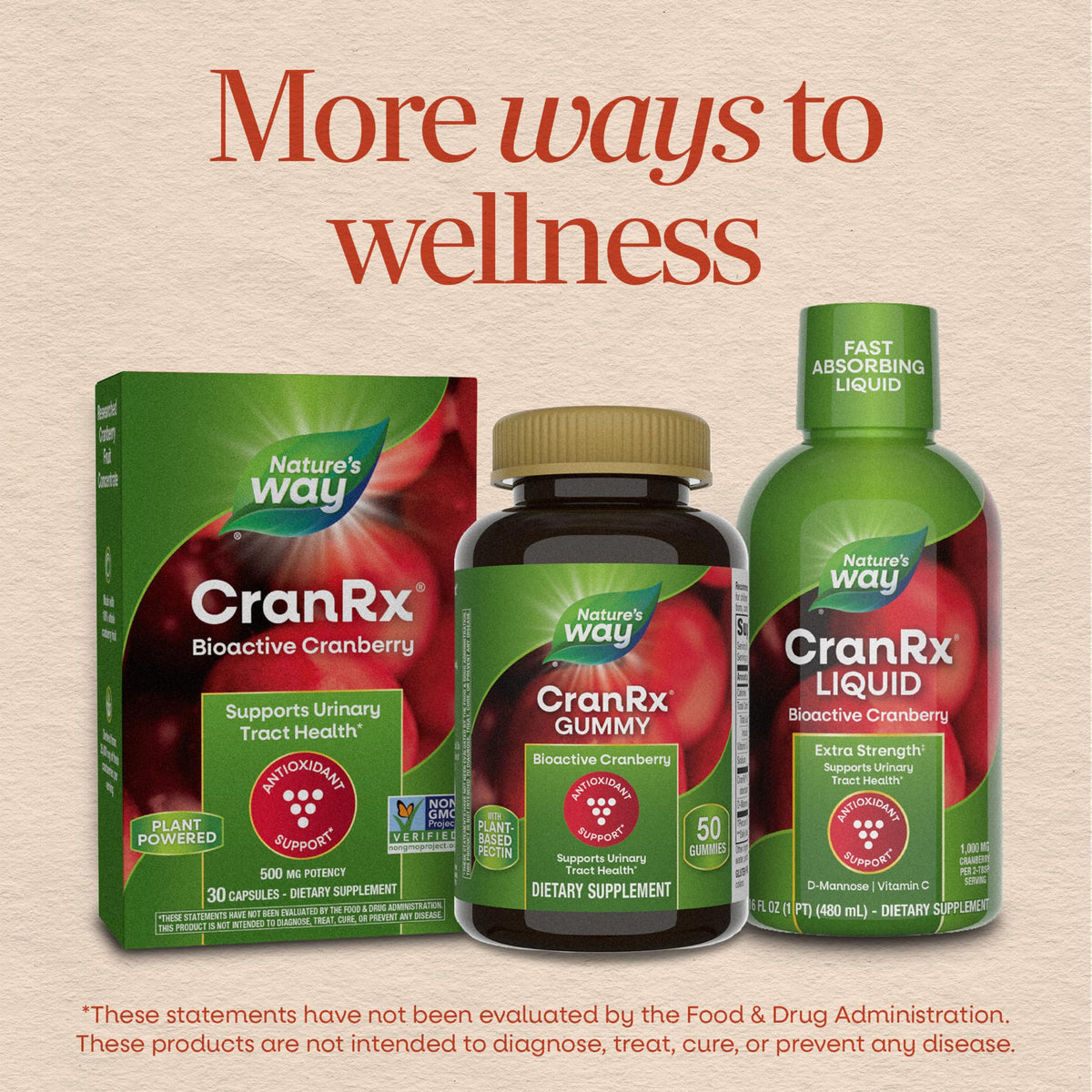 Nature's Way CranRx Cranberry Gummies for Urinary Tract Health - 60 Count - image 7