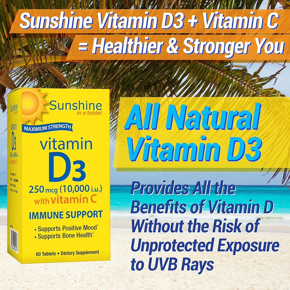 Sunshine Vitamin D 10,000 IU Tablets for Bone Strength - 30 Tablets - image 4