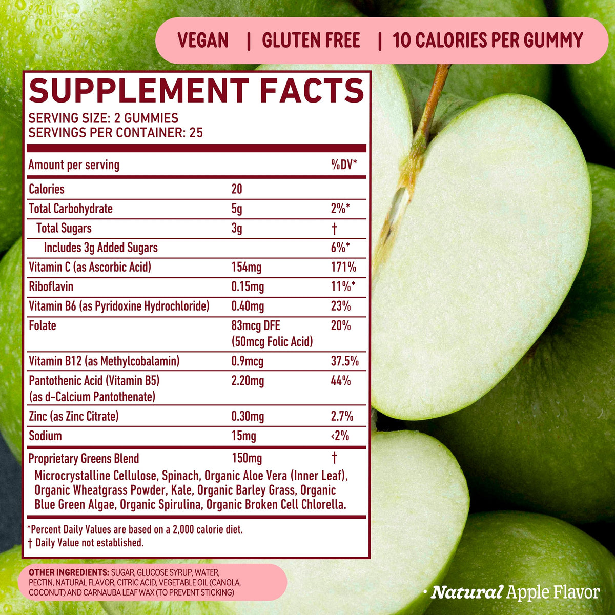 8G 8Greens Gummies - Daily Super Greens Vitamins for Energy & Immune