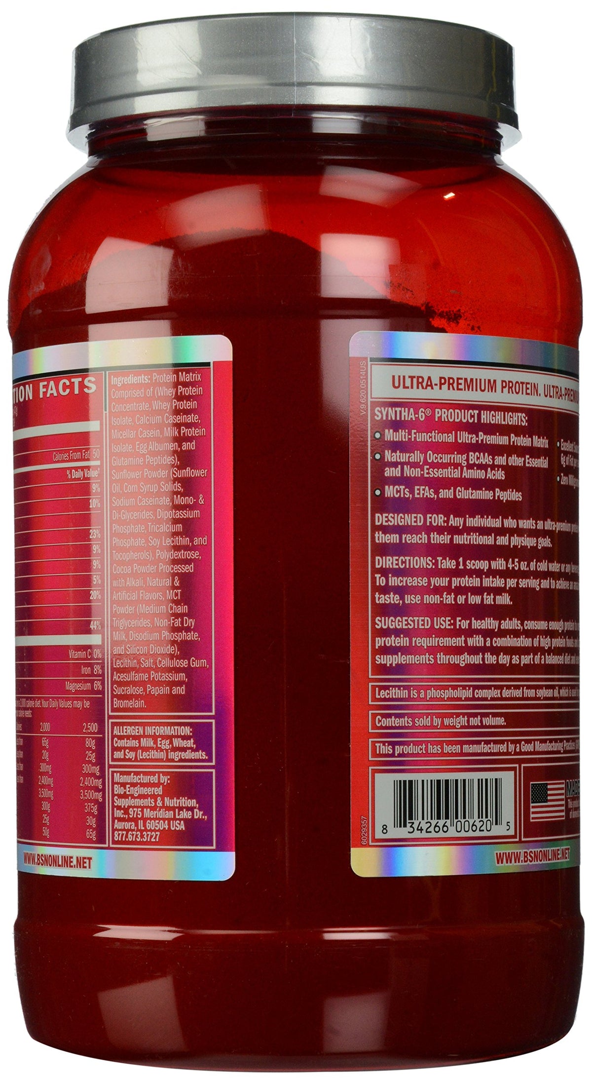 BSN Syntha-6 Whey Protein Powder Chocolate Milkshake - 46.56 oz - image 3