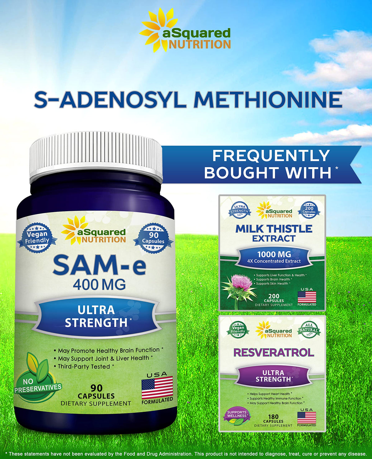 aSquared Nutrition SAM-e 400mg Supplement - 90 Capsules - image 7