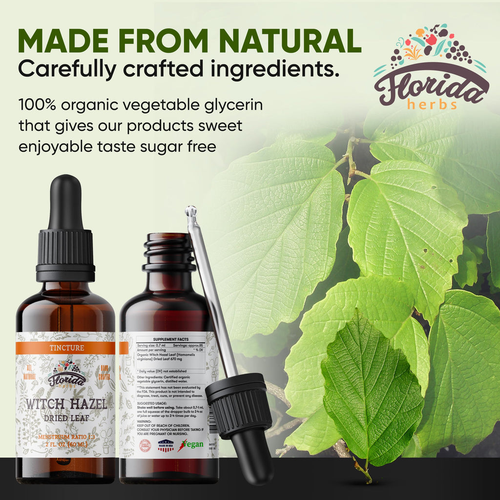 Florida Herbs Witch Hazel Leaf Tincture Extract - 2 x 2 oz - image 3