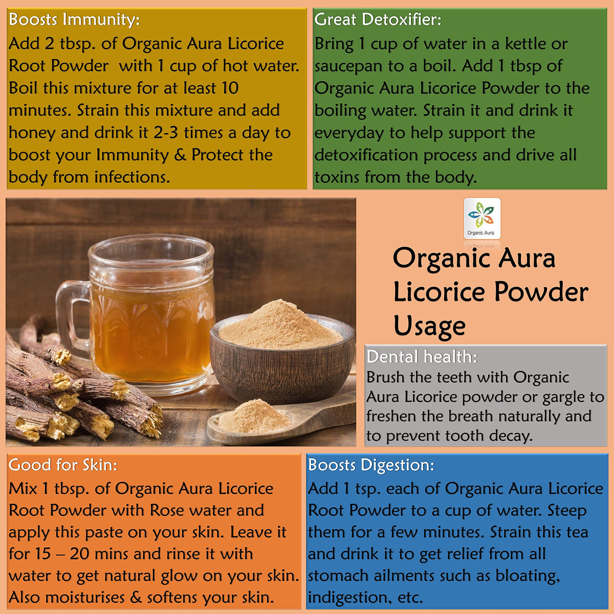 Organic Aura Licorice Root Powder - 16 Ounce - image 5