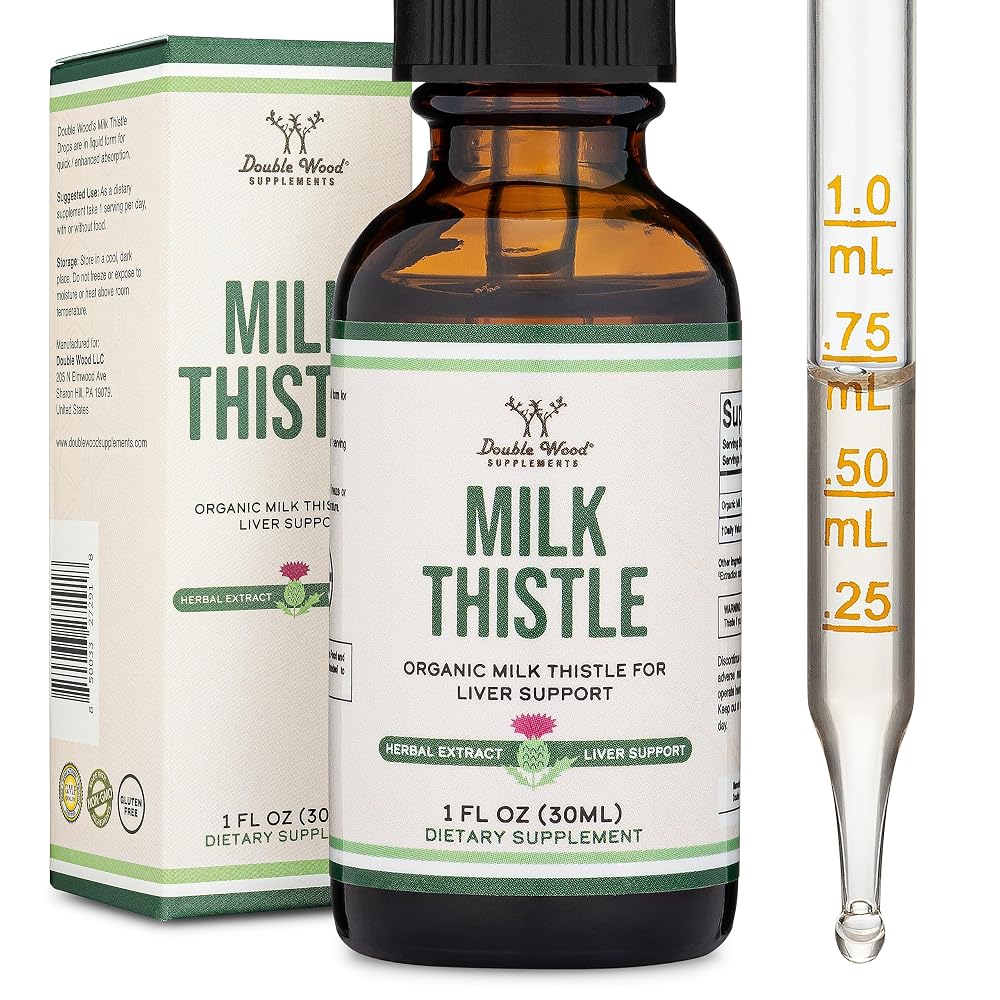 Double Wood Milk Thistle Liver Support Drops - 30 Servings