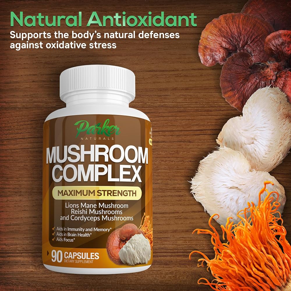Parker Naturals Mushroom Complex Capsules - 90 Capsules - image 4