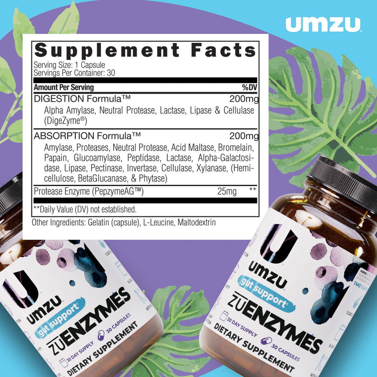 UMZU zuEnzymes Digestive Enzyme Supplement - 30 Capsules - image 4