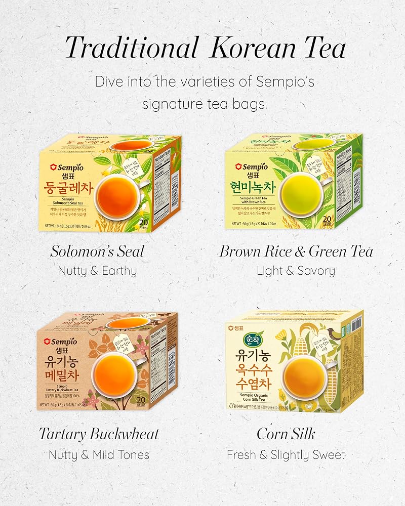 Sempio Green Tea with Brown Rice - 40 Tea Bags - image 6