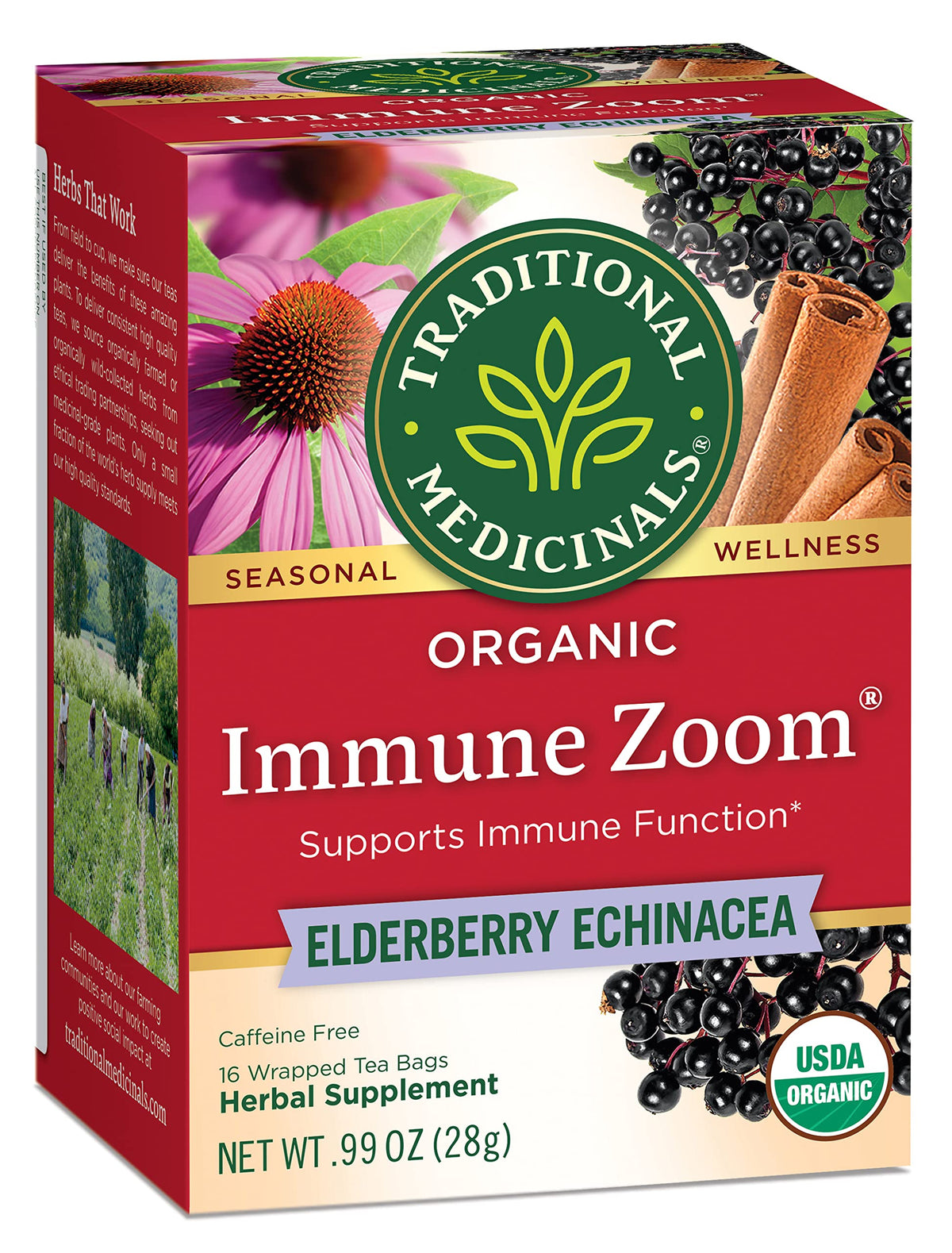 Traditional Medicinals Organic Immune Zoom Echinacea Elderberry Tea - 16 Teabags - image 8