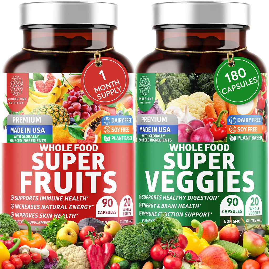Number One Nutrition Super Fruits & Veggies - 180 Capsules