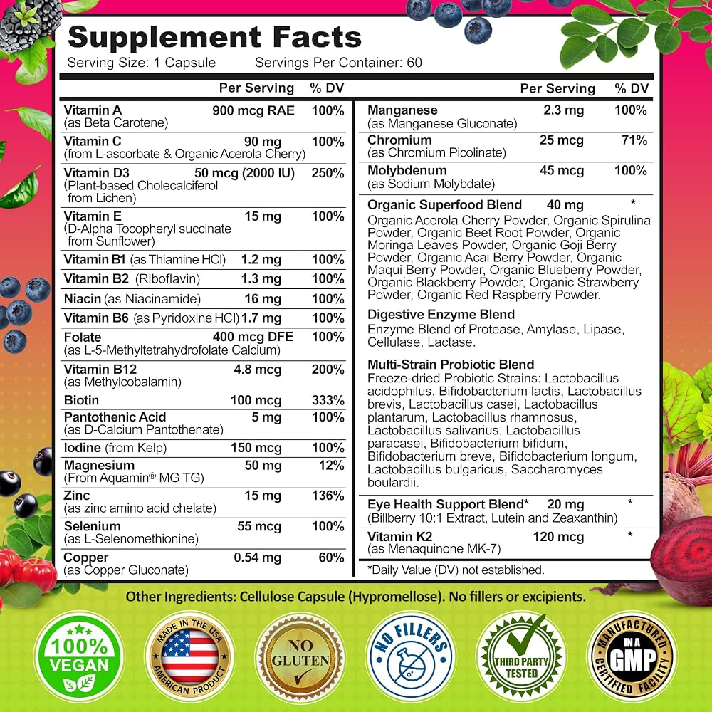SUPPLEMENTS STUDIO Vegan Whole Food Multivitamin
