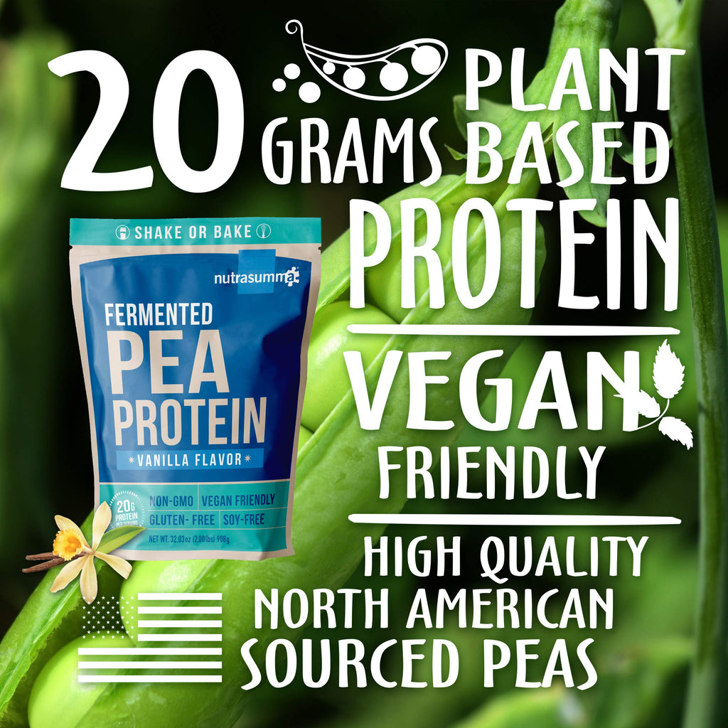 Nutrasumma 100% Plant Based Fermented Pea Protein Powder