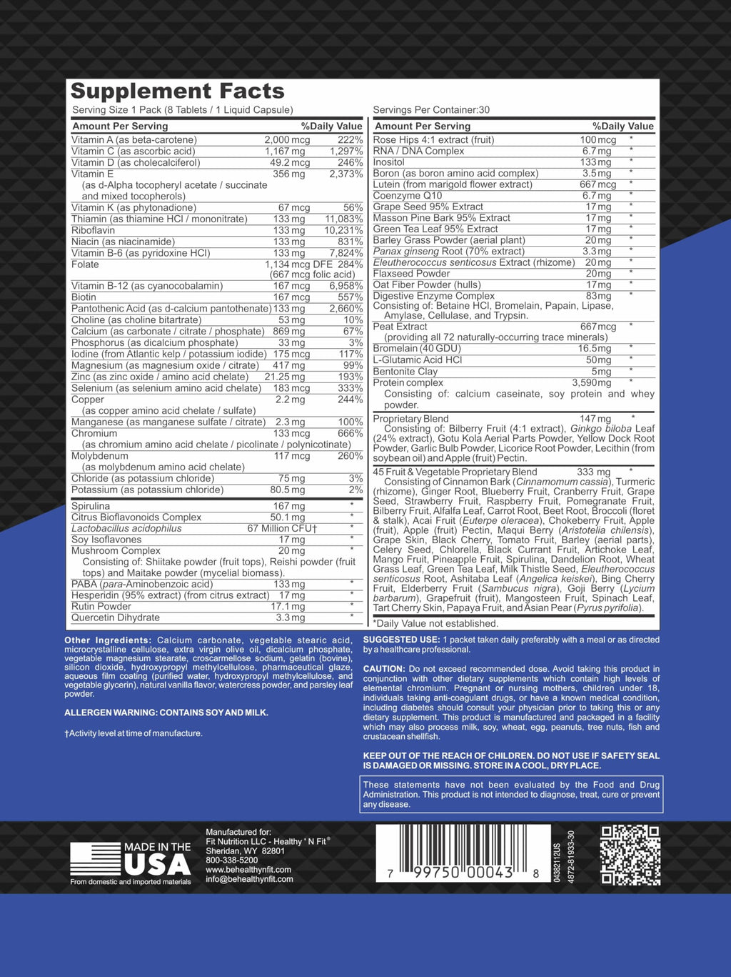 Healthy 'N Fit Super-Nutri Pack Multivitamin - 30 Packets - image 5