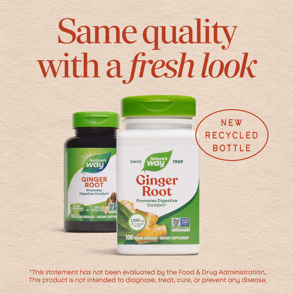 Nature's Way Ginger Root Capsules 1100 mg - 240 Capsules - image 2