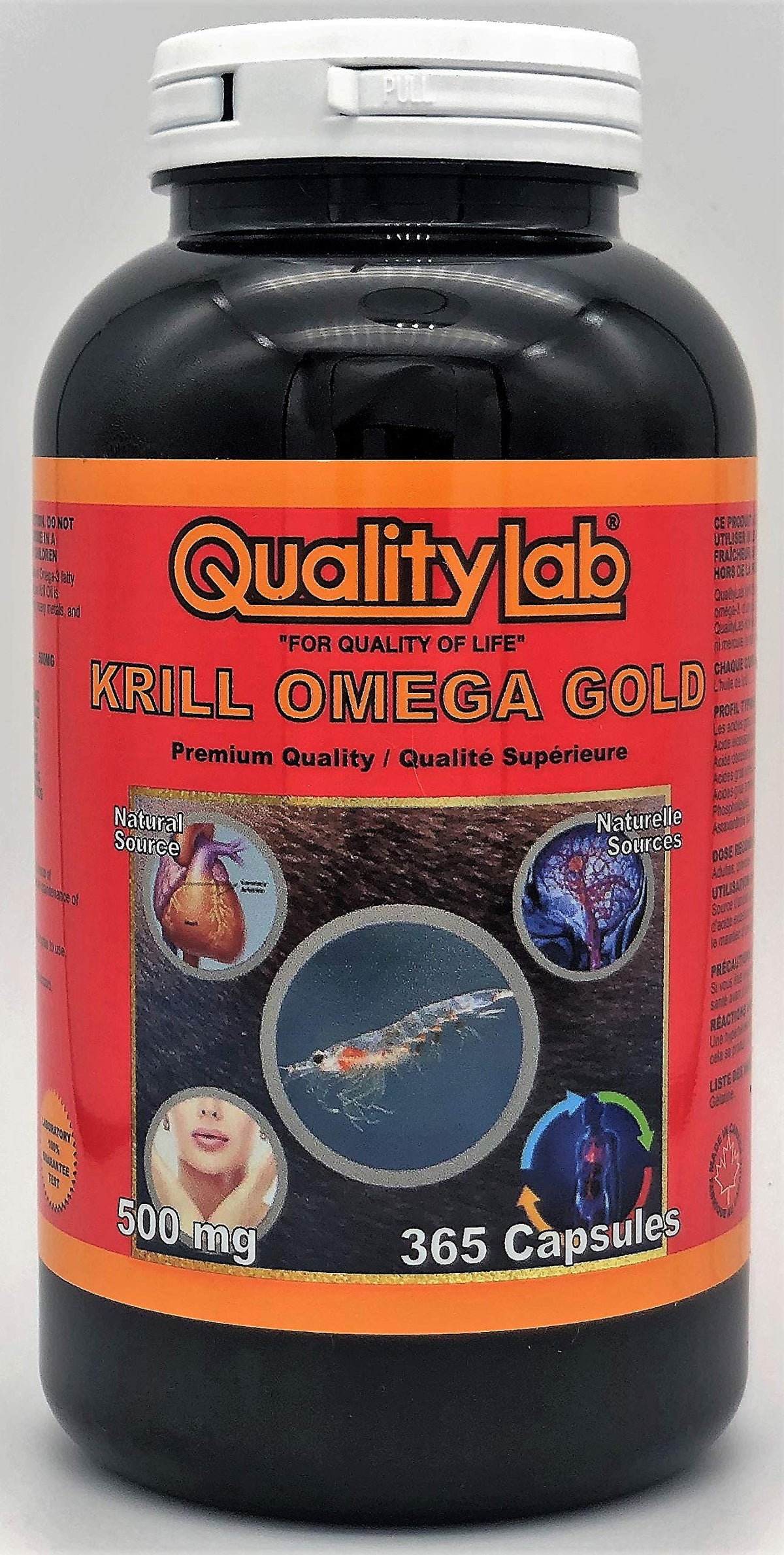 QUALITYLAB Krill Oil Omega Gold 500 mg - 365 Capsules