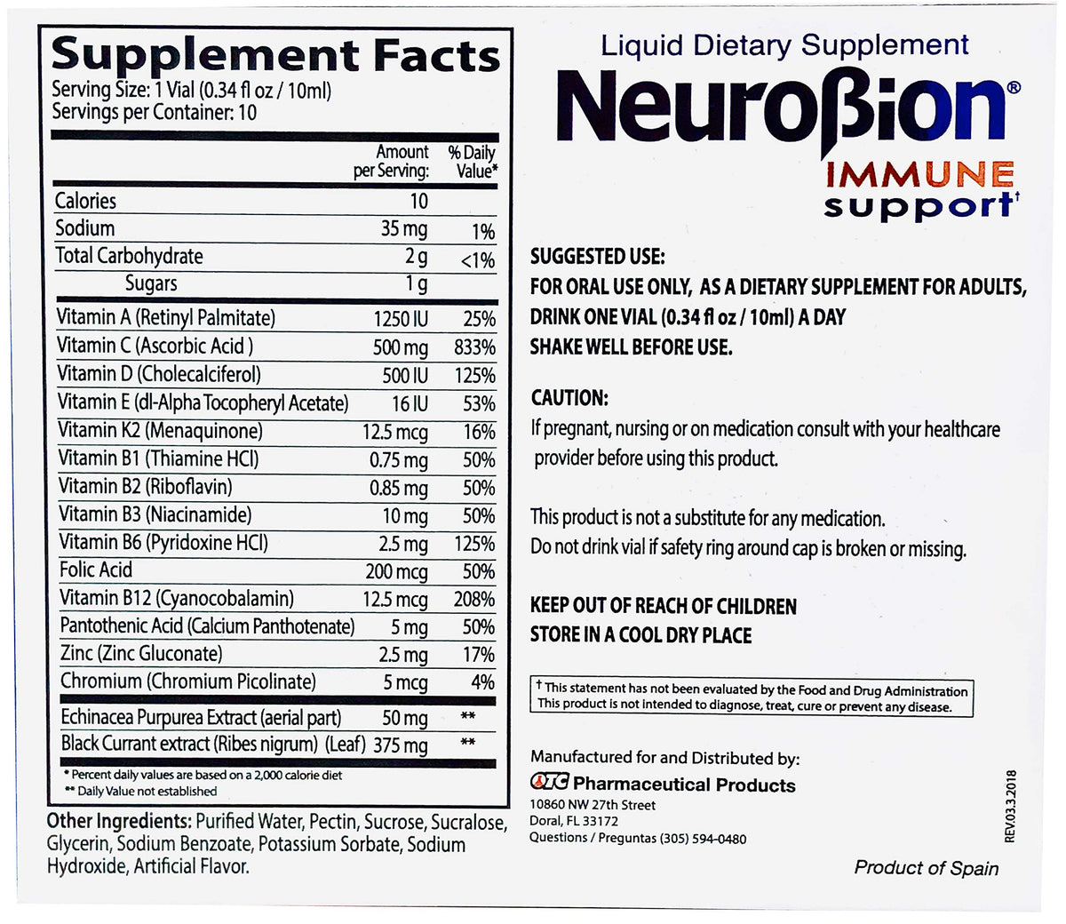 Neurobion Immune Support with Echinacea & Zinc - 10 Vials - image 2
