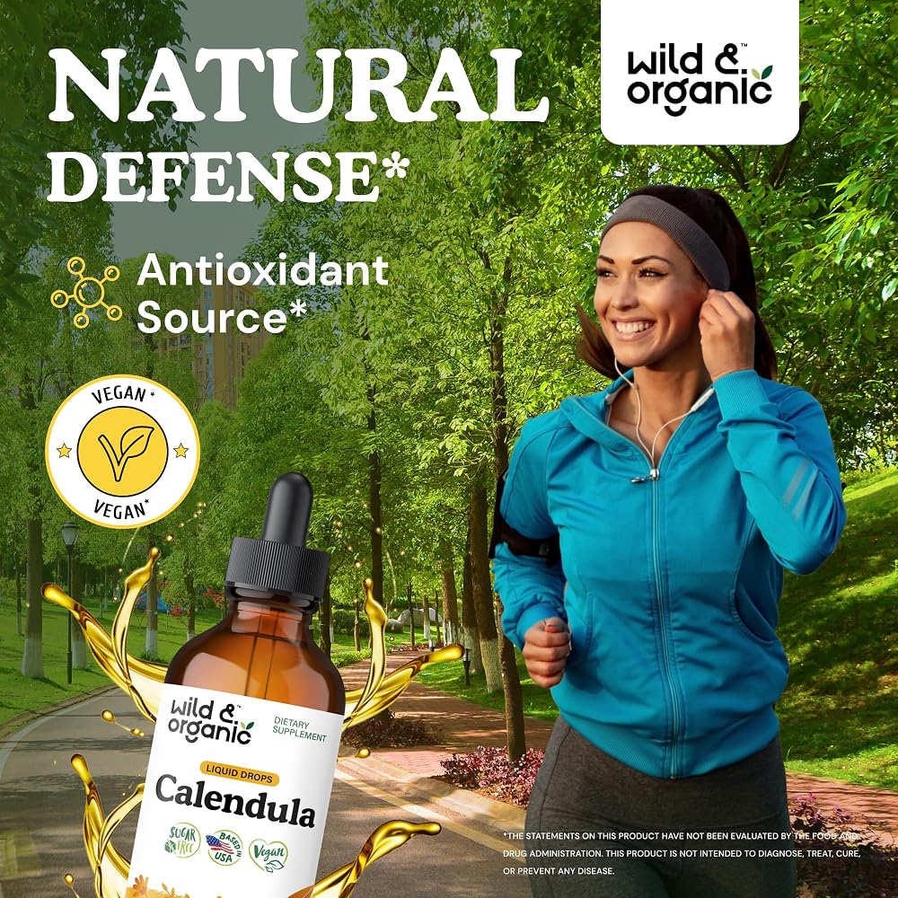 Wild & Organic Calendula Flowers Antioxidant Drops - 4 fl oz - image 2