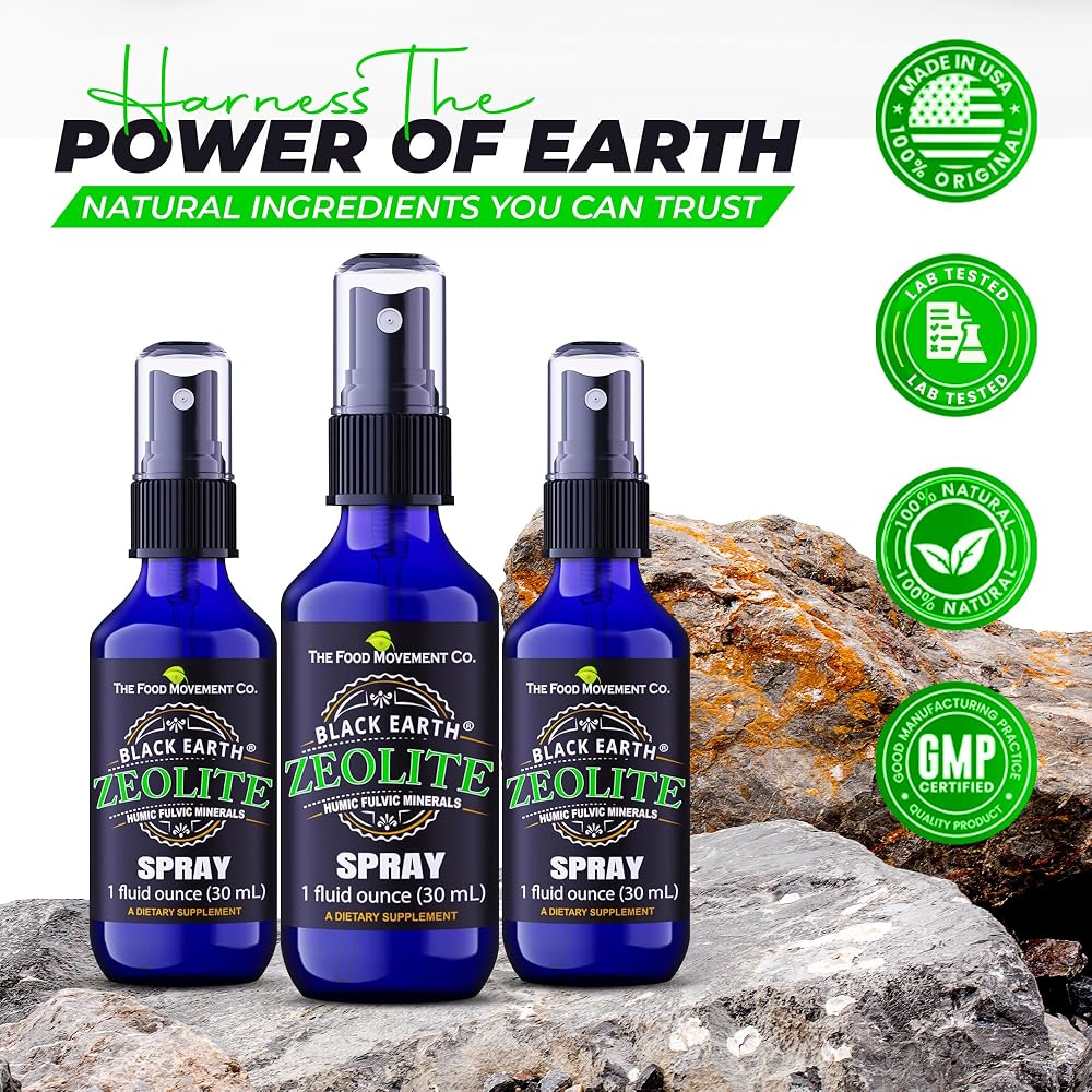 THE FOOD MOVEMENT CO. Black Earth Zeolite with Humic Fulvic Acids