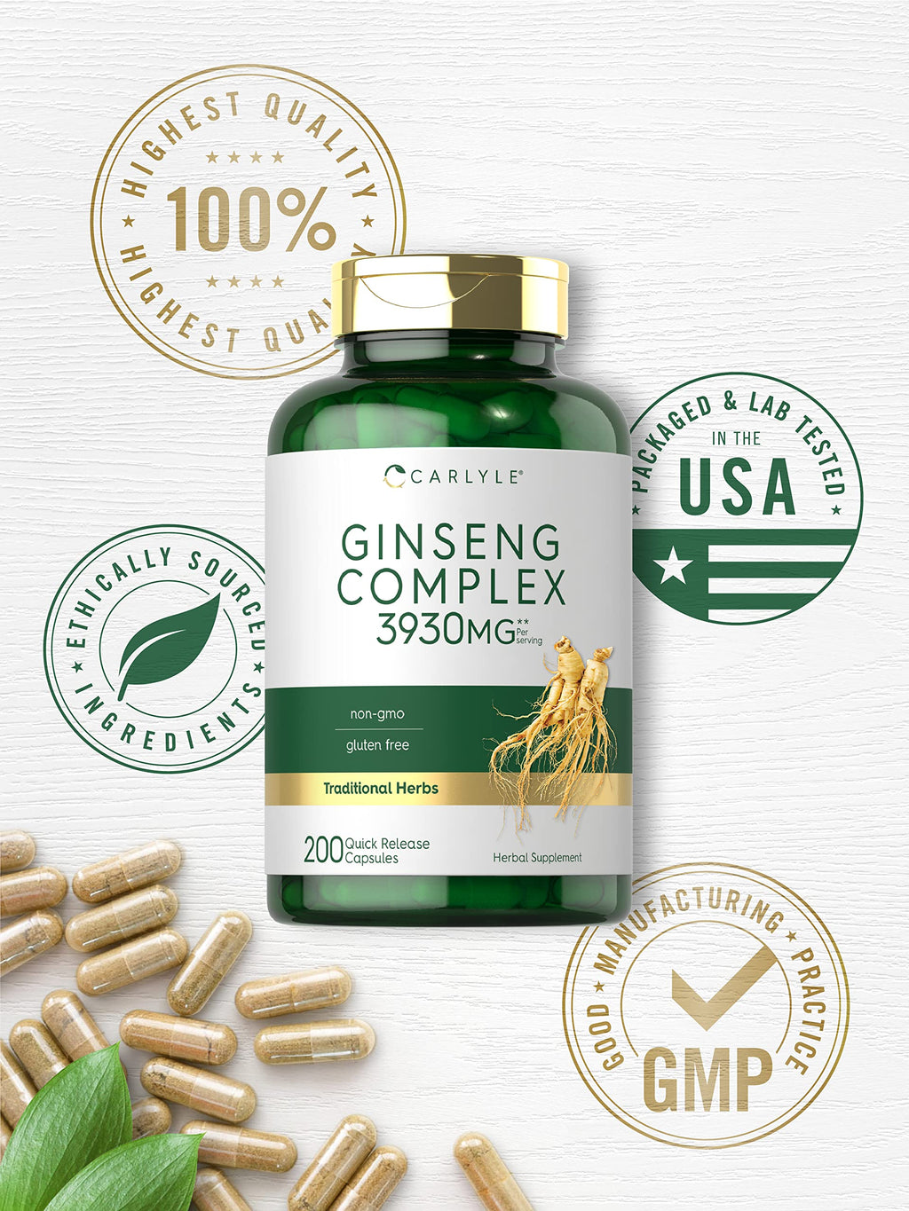 Carlyle Ginseng Complex Capsules - 200 Count - image 5