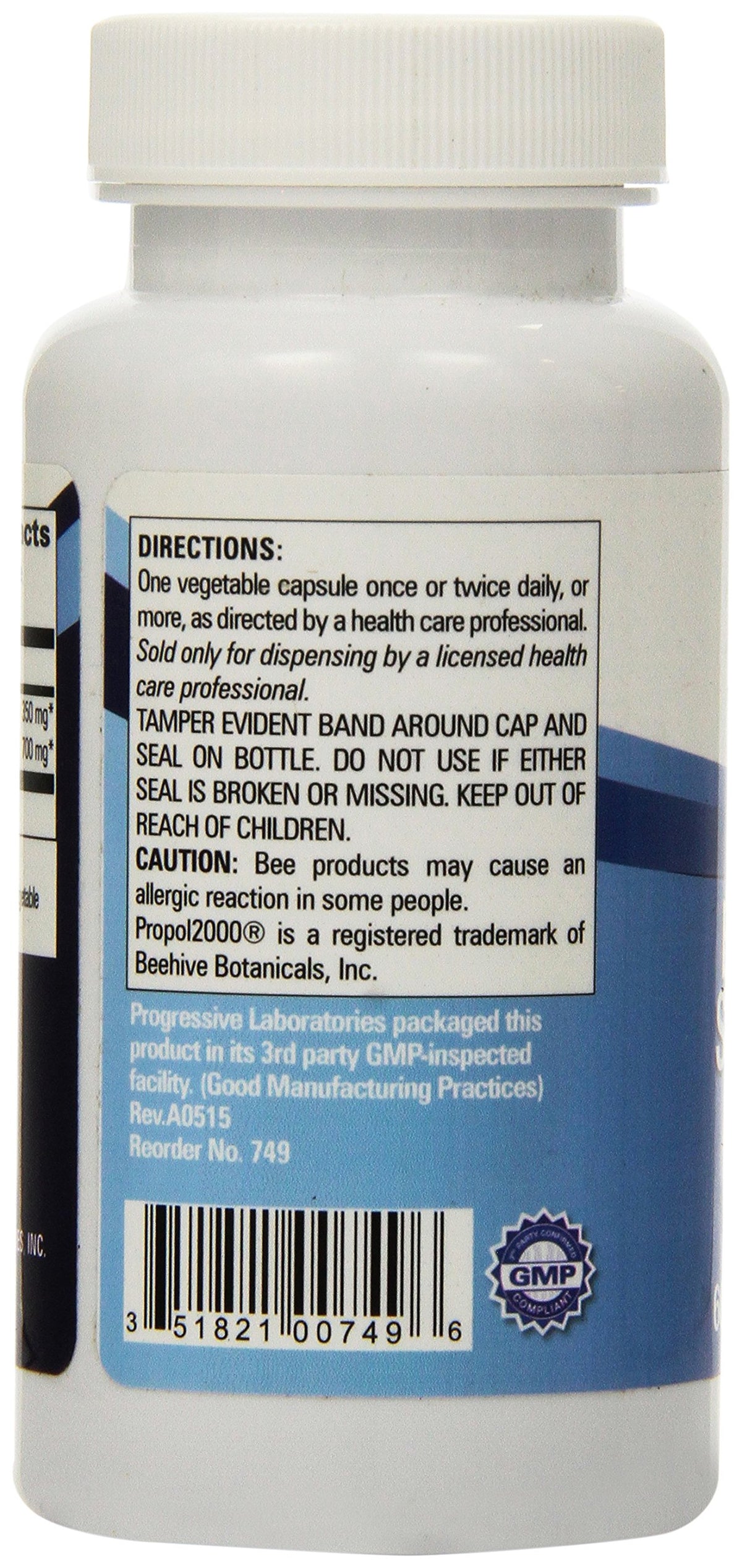 Progressive Laboratories Bee Propolis Standardized Supplement - 60 Capsules - image 2